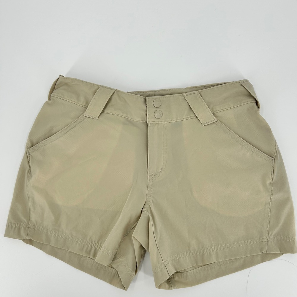 Columbia PFG Womens Tan Khaki Performance Fishing Shorts Size 6 Inseam 5L